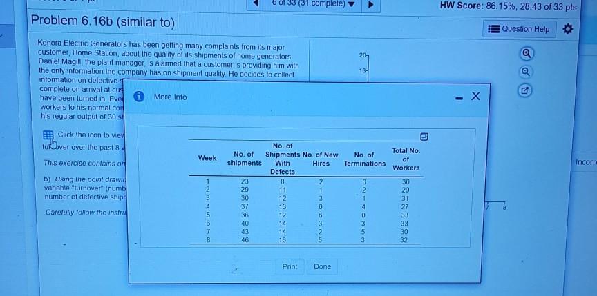 Problem 6.16b (similar to) Cuestion Help 20- 18-