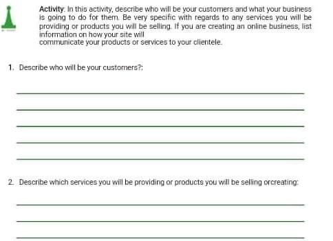 Activity in this activity, identify your funding
