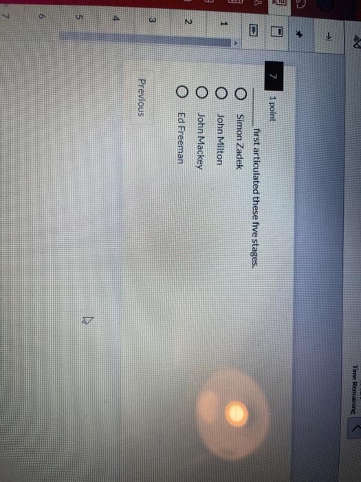 Time Remaining 7 3 1 point first articulated