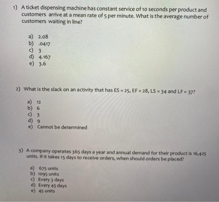 1) A ticket dispensing machine has constant