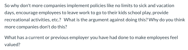 So why don't more companies implement policies