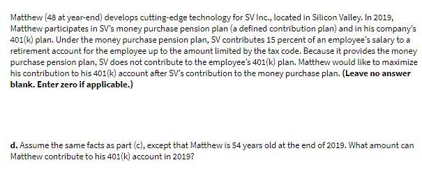 Matthew (48 at year-end) develops cutting-edge