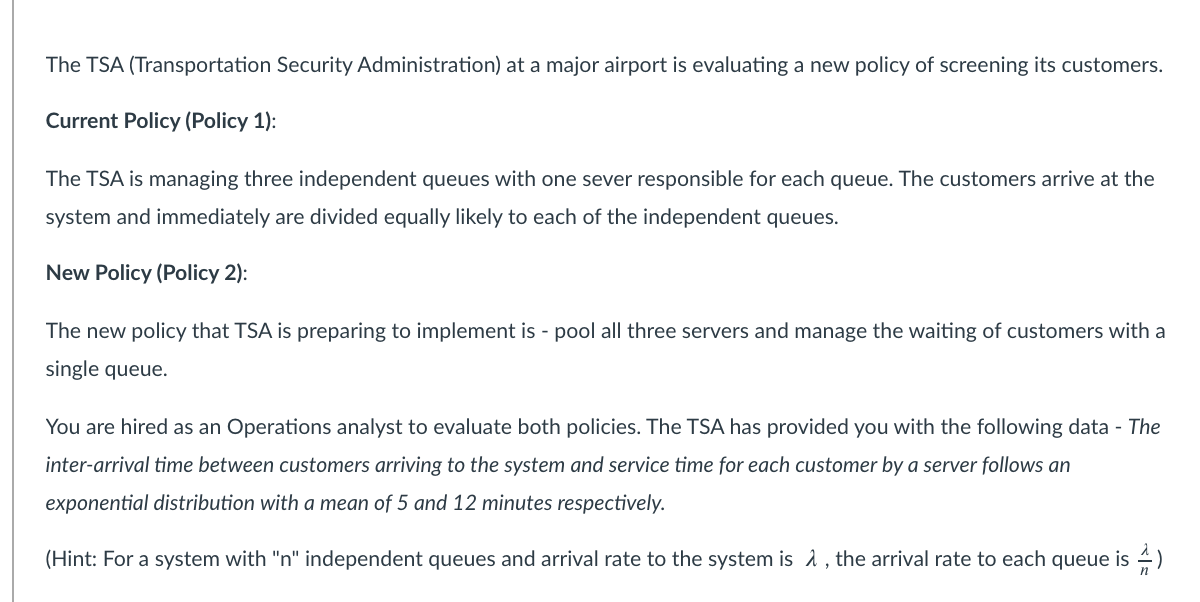 The TSA (Transportation Security Administration)