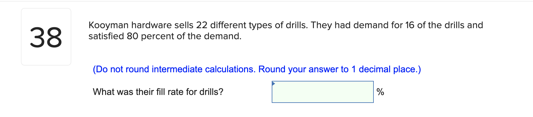38 Kooyman hardware sells 22 different types of