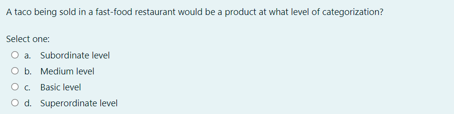 A taco being sold in a fast-food restaurant would