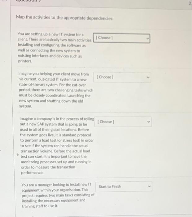pls match the answer for this question Map the