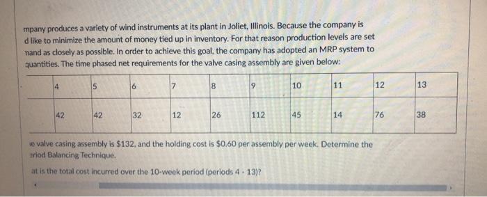 mpany produces a variety of wind instruments at