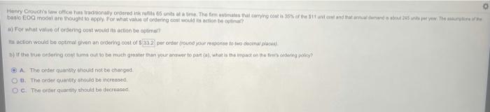 Henry Crouch's twoffice raditionally ordered inkl