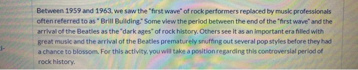Discuss whether you feel the music during
