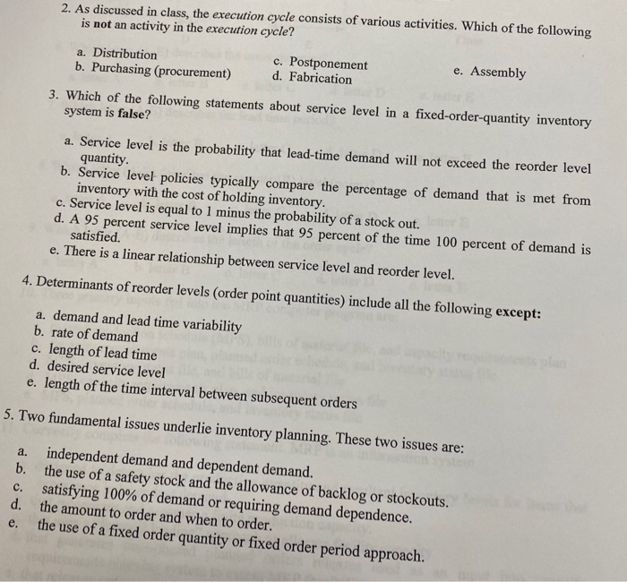 homework help 2. As discussed in class, the