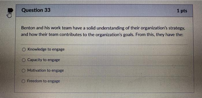 D Question 39 1 pts In your department, no one