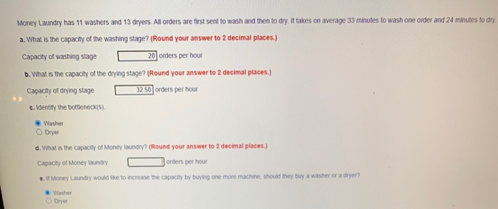 Money Laundry has 11 washers and 13 dryers. All
