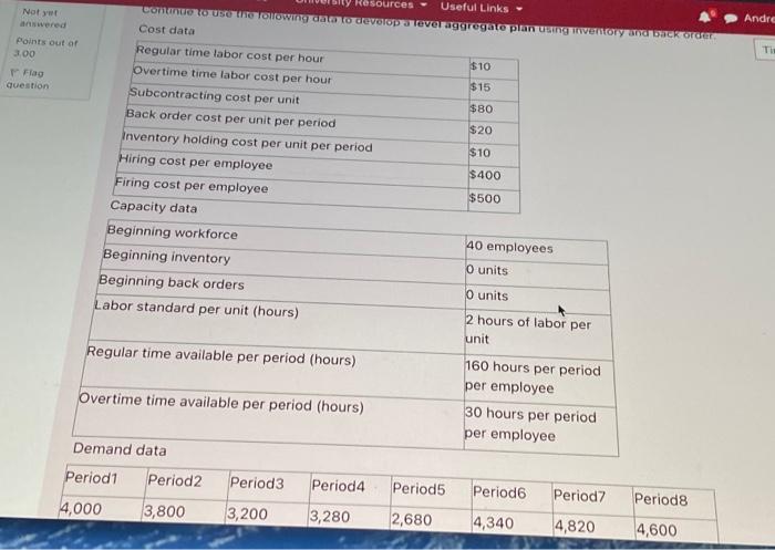 answer all parts please. Resources Useful Links -