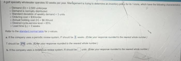 A golf specialty wholesaler operator 50 works per