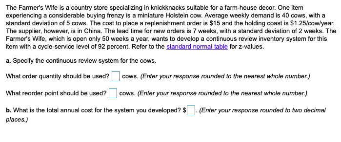 The Farmer's Wife is a country store specializing