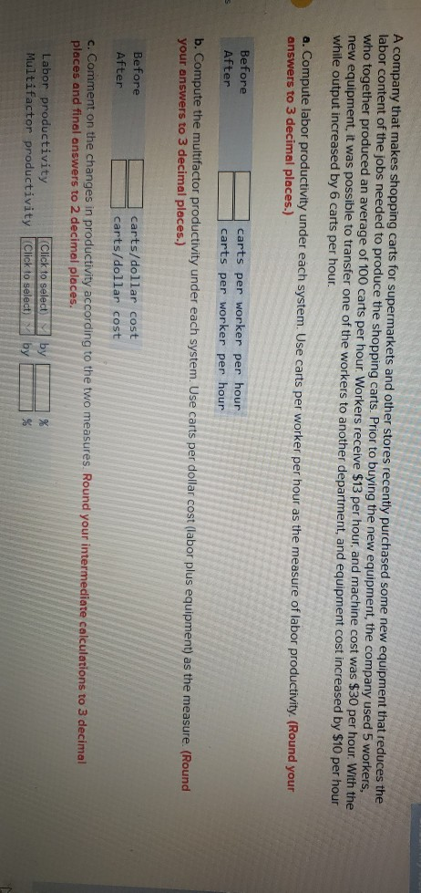 A company that makes shopping carts for