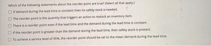 Which of the following statements about the