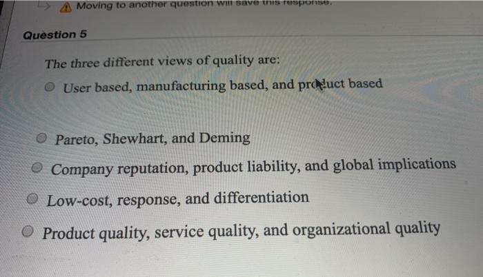 Moving to another question will save the