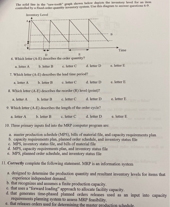 homework help The solid line in the "saw-tooth"