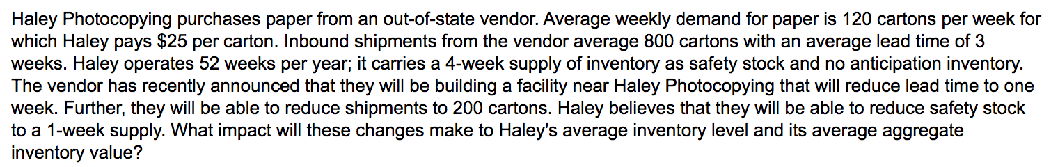 Haley Photocopying purchases paper from an