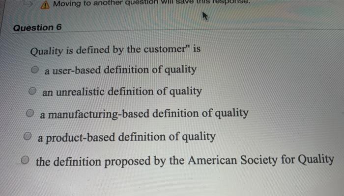 Moving to another question will save the