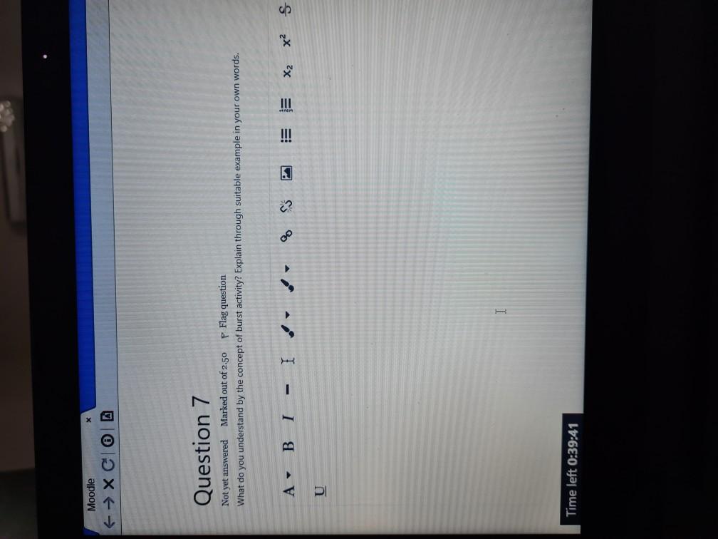 Moodle XCIO Question 7 Not yet answered Marked