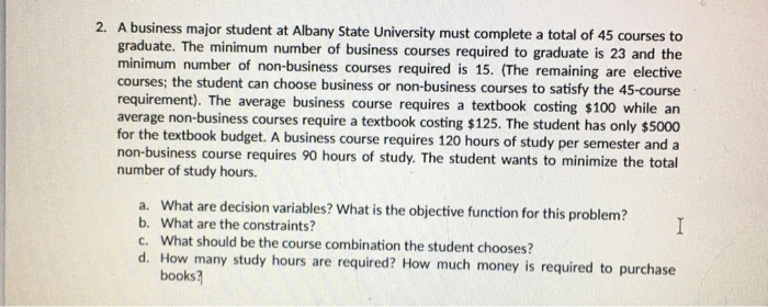 2. A business major student at Albany State