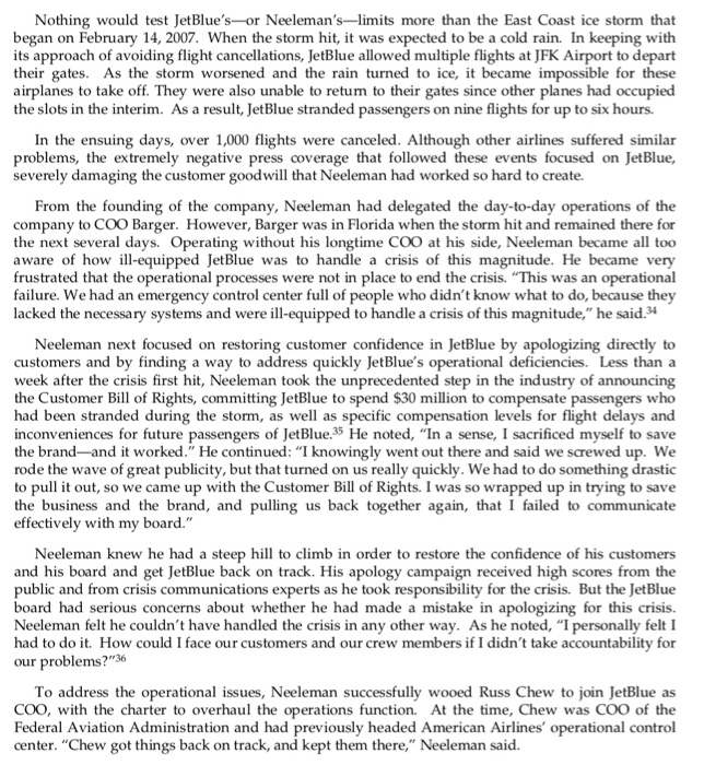 What should Neeleman as a CEO do with Dave Barger