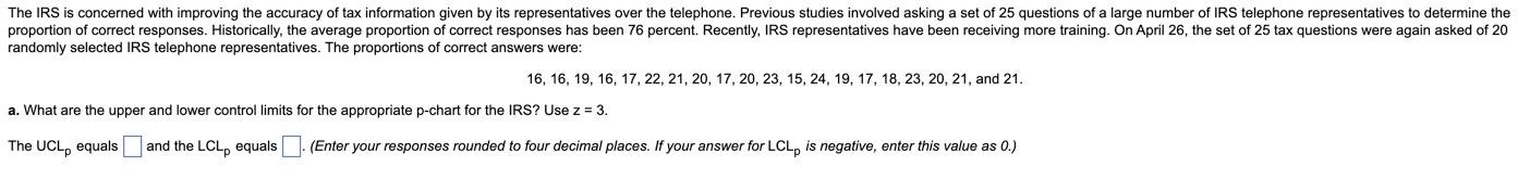 Need help finding the UCL and LCL of this