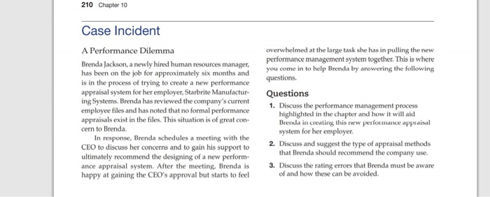 Case Incident "A Performance Dilemma" is on page