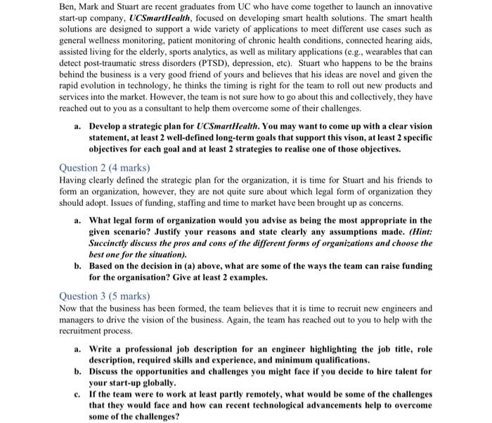 Ben, Mark and Stuart are recent graduates from UC