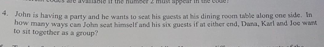 if the number 2 must appear in the 4. John is