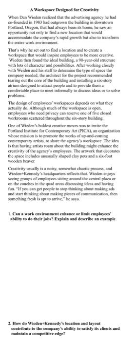 A Workspace Designed for Creativity When Dan