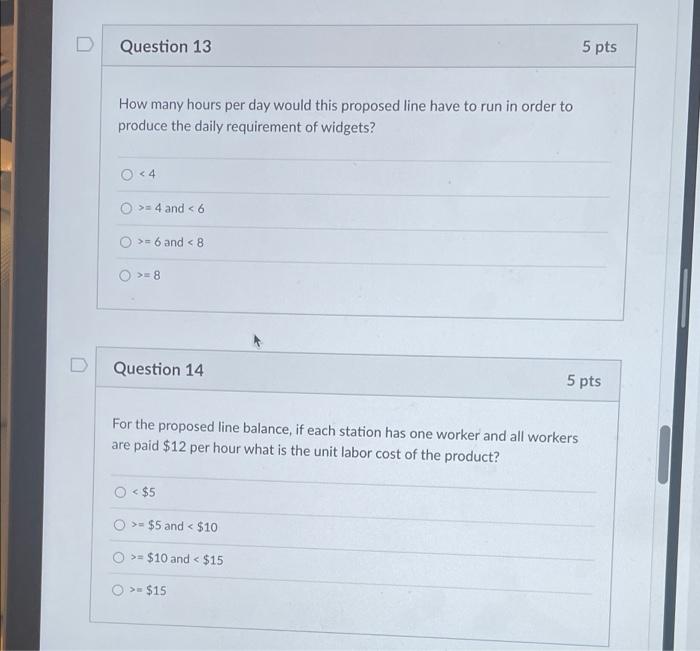 For the next 9 questions consider the following