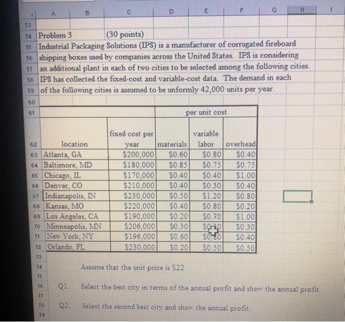 D E B F 53 54 Problem 3 (30 points) 55 Industrial