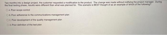 please answer all 4 questions Two months into a