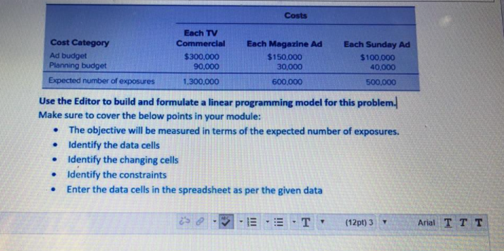 Read the below marketing problem carefully. Then