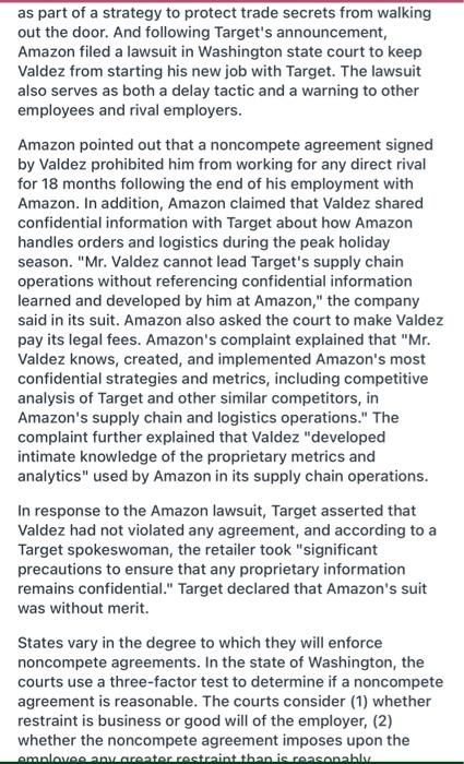 QUESTIONS: Do you believe that this case met the