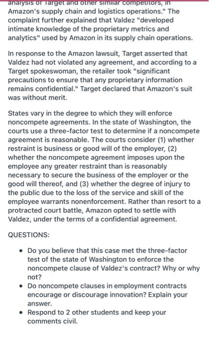 QUESTIONS: Do you believe that this case met the