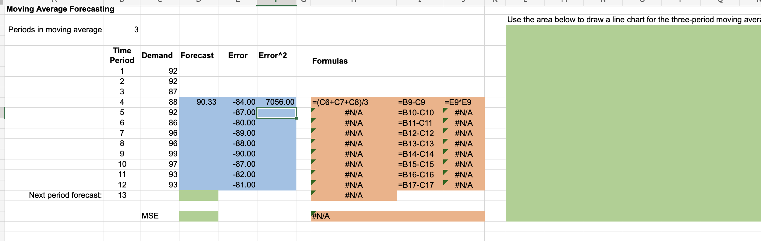 A retail store records customer demand during