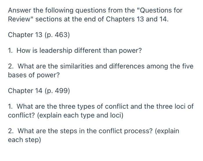 Answer the following questions from the