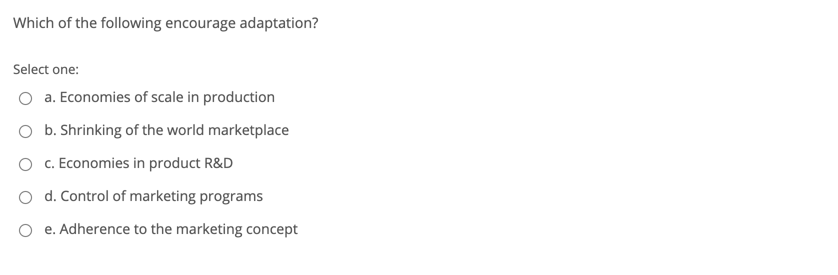 Which of the following encourage adaptation?