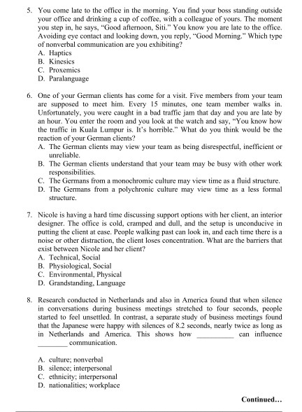 English for Business Communication 5. You come