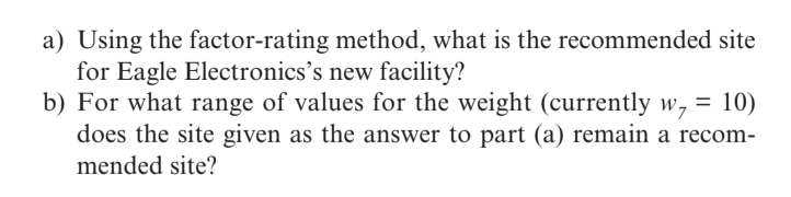 8.24 Eagle Electronics must expand by building a