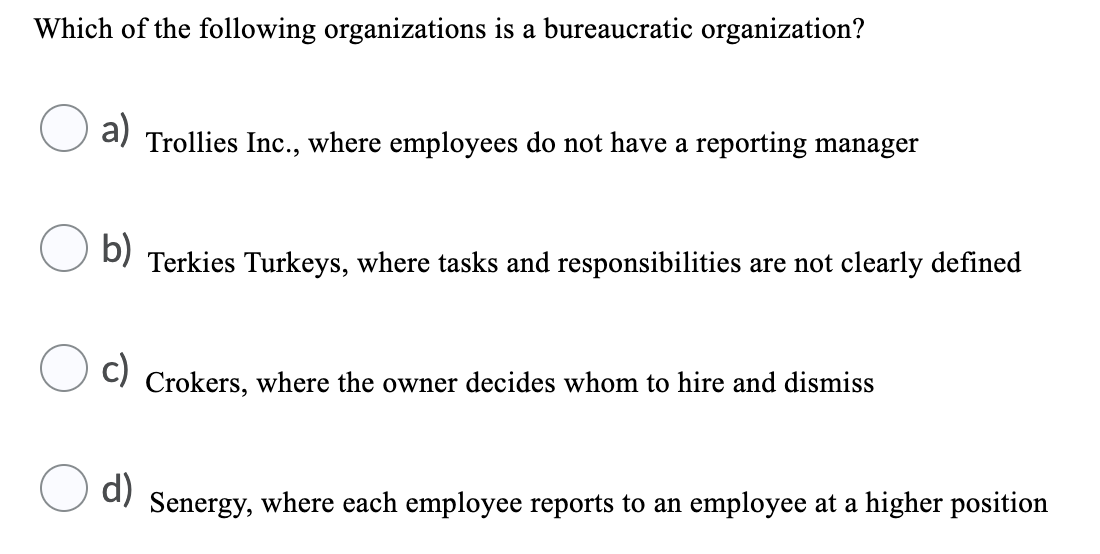 Which of the following organizations is a