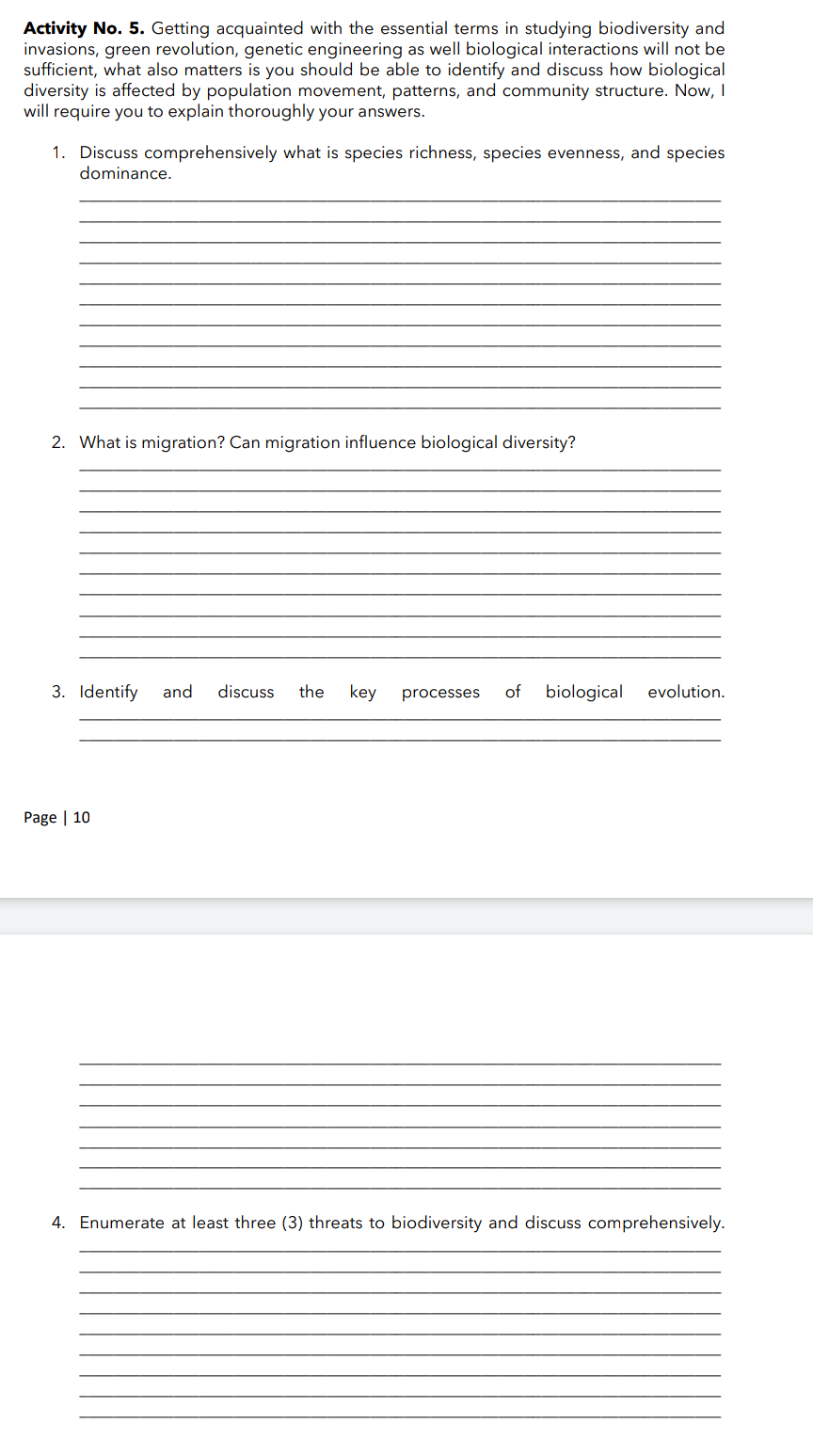 Activity No. 5. Getting acquainted with the