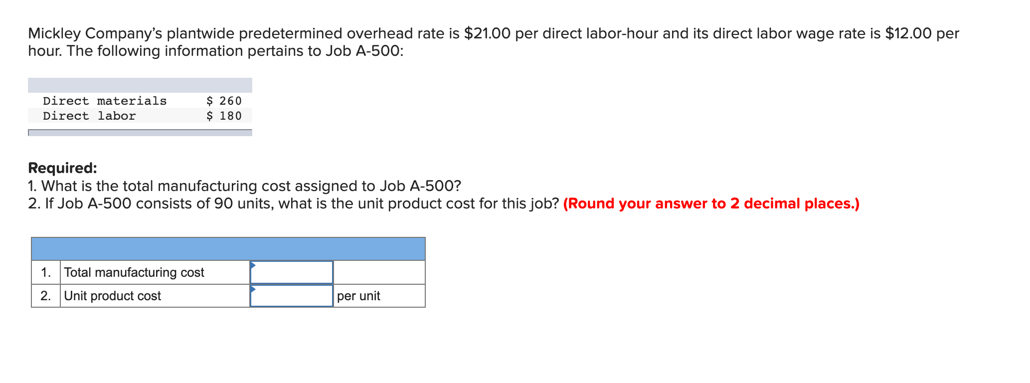 Exercise 2-1 Compute a Predetermined Overhead
