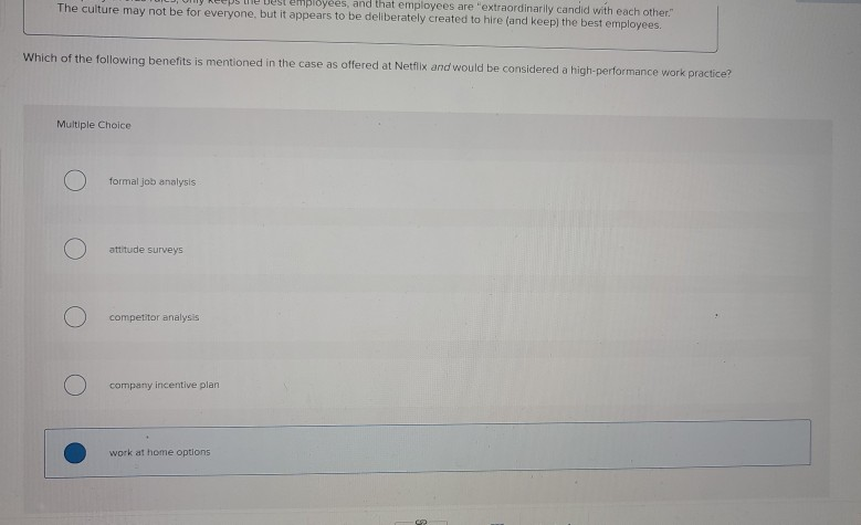nalysis: High Performance Work Practices at