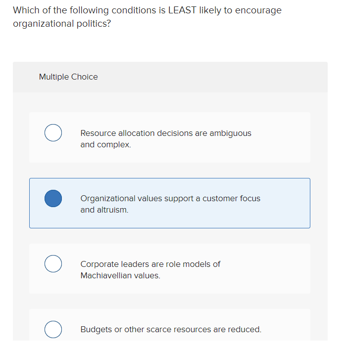 Which of the following conditions is LEAST likely