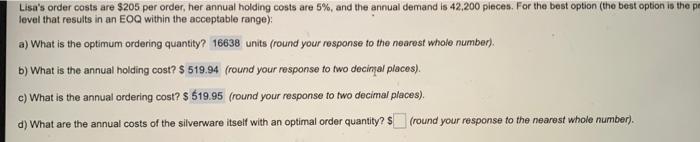 The catering manager of LaVista Hotel, Lisa